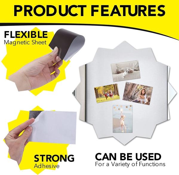 18Pcs Square Flexible Magnet Sheets For Crafts Photos And Die Storage