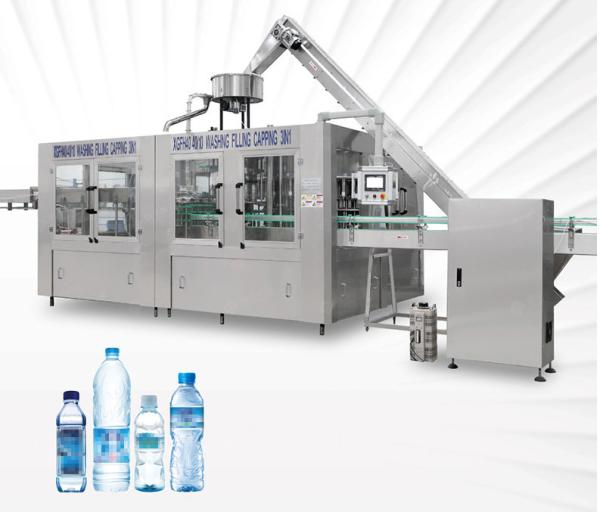 Standard Caps 3-IN-1 Bottle Washing-Filling-Capping Machine Production Line 500ml pure water and mineral water