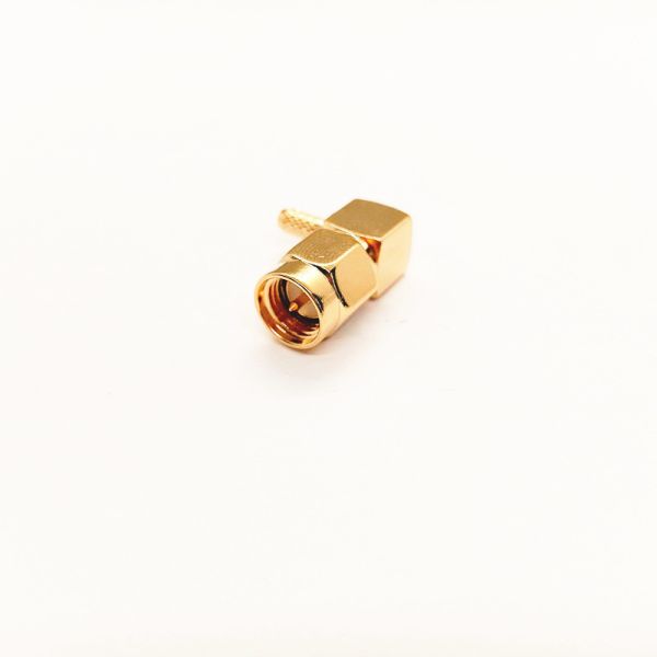 Low VSWR SMA Male to Male Bent RF Adapter Stainless Steel DC-18GHz for High-Frequency Communication