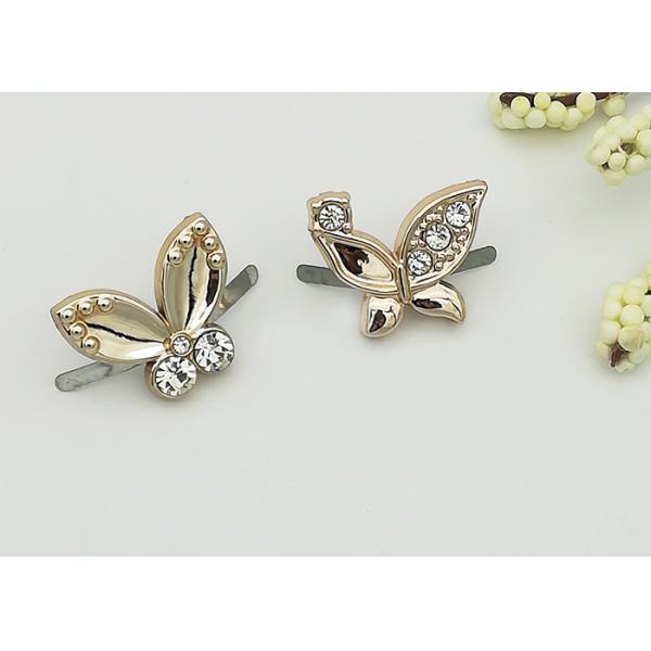 Girls Shoe Shoe Buckle Clips Plastic Material With Shinny Rhinestone Delicated