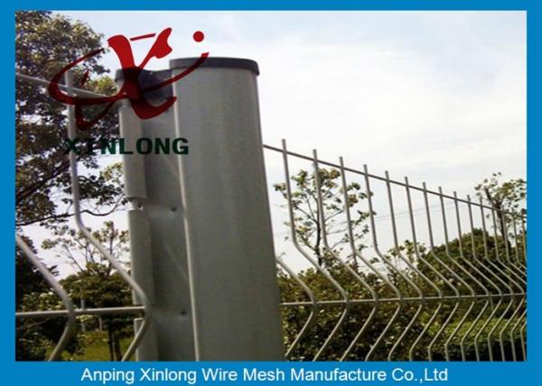 3D Curved Vinyl Coated Welded Wire Fence Panels For Sport Field Garden High Strength