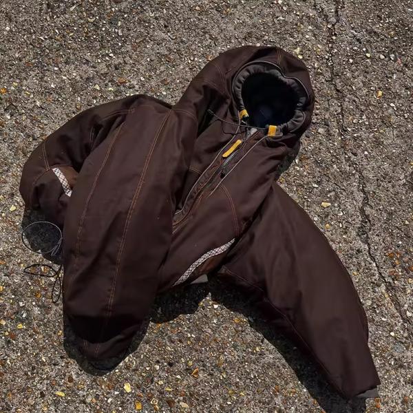 Cotton de algodón pesado de algodón personalizado grueso chaqueta con cremallera chaqueta con capucha con lápiz con capucha con chaqueta de bombardero unisex corta a cuadros
