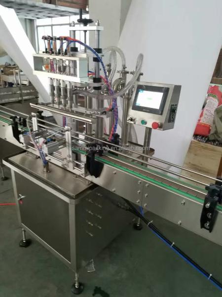 自動ピストン液体ボトル 詰め込み 蓋付け レーベル 機械