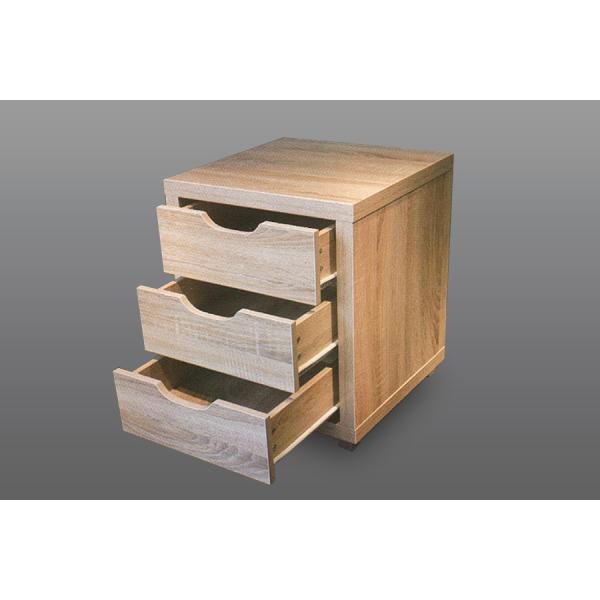 Antique Oak Timber Bedside Table Nightstand With 4 Drawers