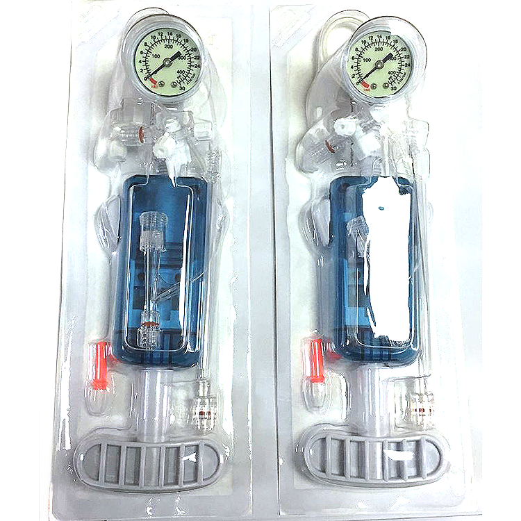 Disposable Hospital Use Balloon Inflation Device with Push Pull Valve Sets