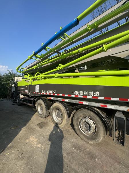 中古 63m 2020 Zoomlion モーターコンクリートポンプ Scania シャーシ ZLJ5541THBSE