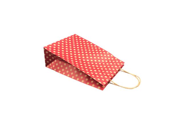 O Natal luxuoso grosso vermelho que empacota/mini presente do Natal ensaca a impressão do ponto