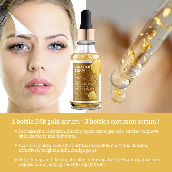 Argan Anti Aging 24k Gold Skin Brightening Serum For Face 30ml