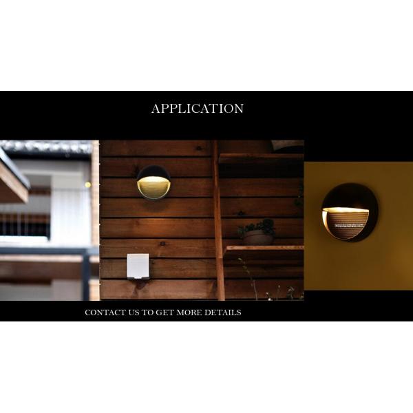 Half Round Wall Mounted Exterior Led Lights 3Watt For Outside Garden Decoration