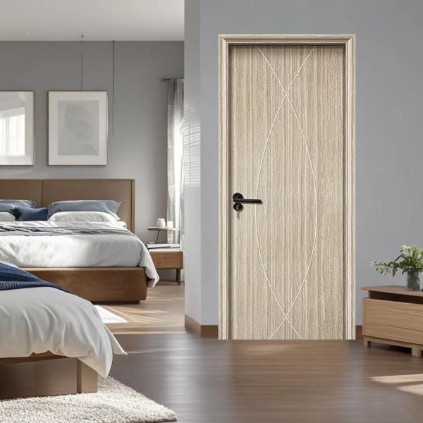 Hollow Glass Wood-plastic Composite Hollow Door Weather Resistant Flush Design Carved Design