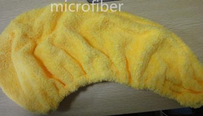 350gsm Woman Coral Fleece Microfiber Turban Hair Dry Towels Crystal Button