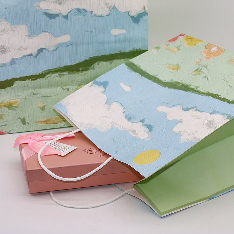 Customization White Kraft Paper Shopping Bag Eco Friendly Personalized Paper Bag