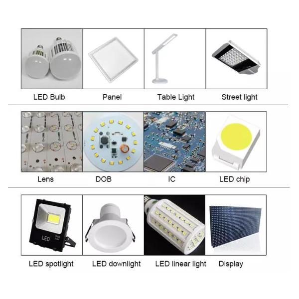 45000CPH SMT Pick And Place Machine 12 Nozzle Heads 28 Feeder Stations For LED Lights