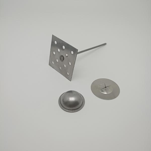Zinc Plated Pin Stamped Perforated Base Insulation Hangers With Soft Nails Base