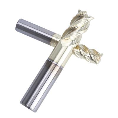 Professional Gold TiN 4F End Mill | Thermal Armor High-Speed Steel Tooling
