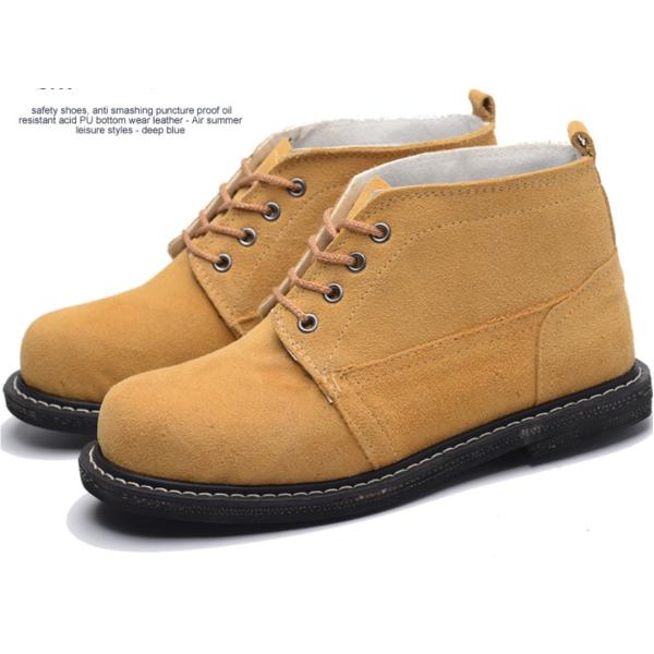 Высокие ботинки Мартин верхней части с безопасностью замши автошины нижней Анти--ломая стальной Toed кожаной сваривая