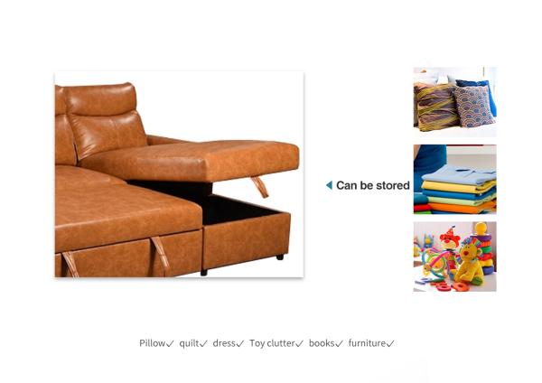 Extendable Modern Leather Sofa Anti Scratch Multiscene Wear Resistant