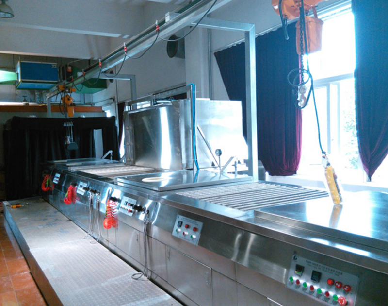 NDT-PT1200 Customized Manual Roller Type Fluorescent Penetrant Testing Line for Non-Magnetic Parts FPI Testing