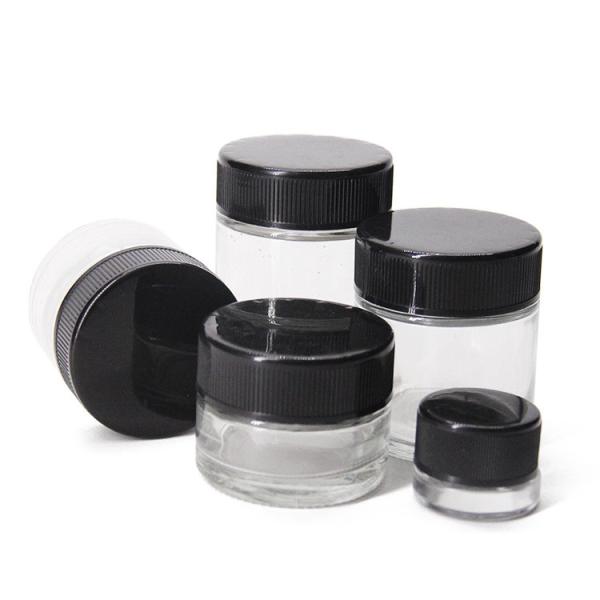 5g 10g 15g 1 oz frascos de vidro cosméticos de creme com tampa de plástico