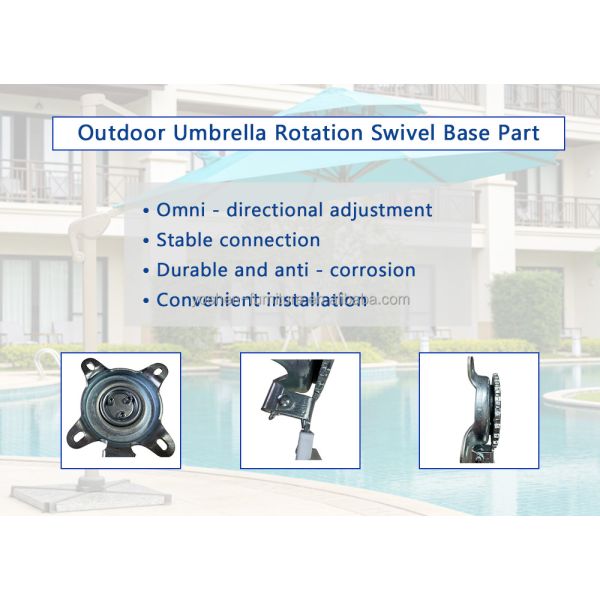 Heavy Duty 360 Rotating Base Replacement for Floor Standing Roman Patio Umbrella