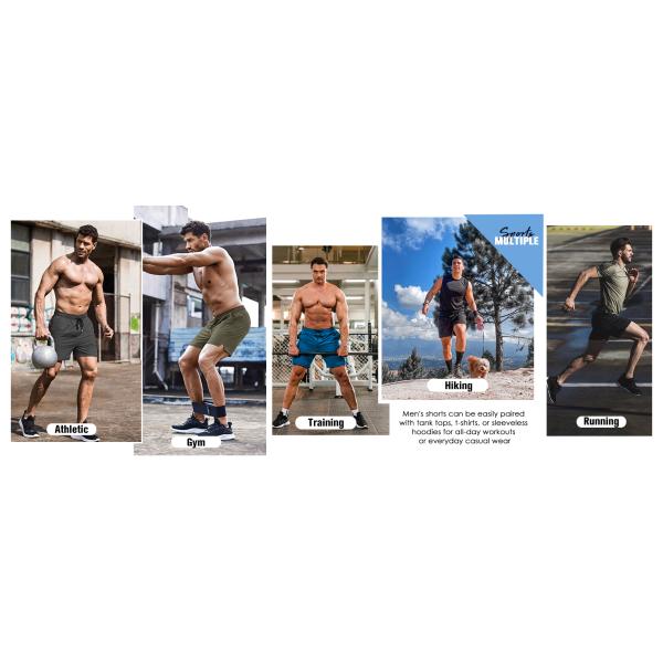 Men's Shorts, Men's Mesh Gym Shorts, Lightweight Athletic Shorts Gym Workout Shorts Quick Dry Bodybuilding