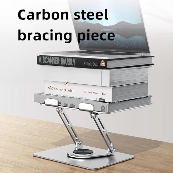 360 Degree Rotatable Alloy Heat Dissipation Laptop Tablet Stand for 11-17'' Notebook Compatibility and Durable Design