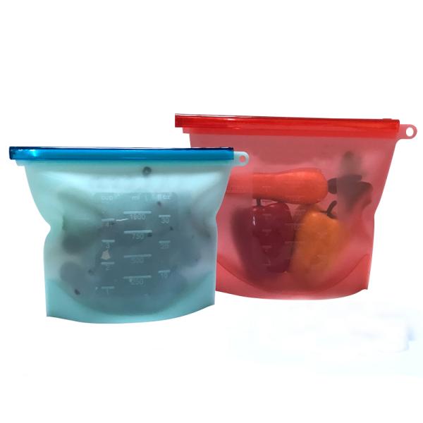 Easy To Clean Customized Reusable Sealed Silicon Food Storage Bags Reusable Bags Of Fresh Vegetables Storage