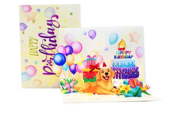 Card Personalization 3D Pop Up Greeting Card with Customized Logo