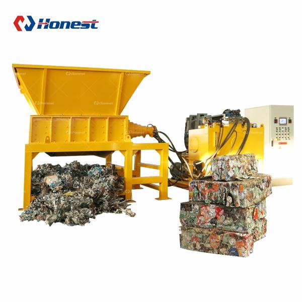 Hydraulic Scrap Metal Recycling Crusher Shredder Machine Automatic with Double Shaft Design Waste Liner Shredding