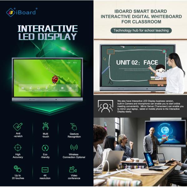 Интерактивный сенсорный экран Whiteboard Media TV Video Player Дисплей с Android Win OS USB VGA AUDIO Для школьного офиса