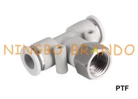 Garnitures pneumatiques d'air de pièce en t femelle de branche de PTF 1/8