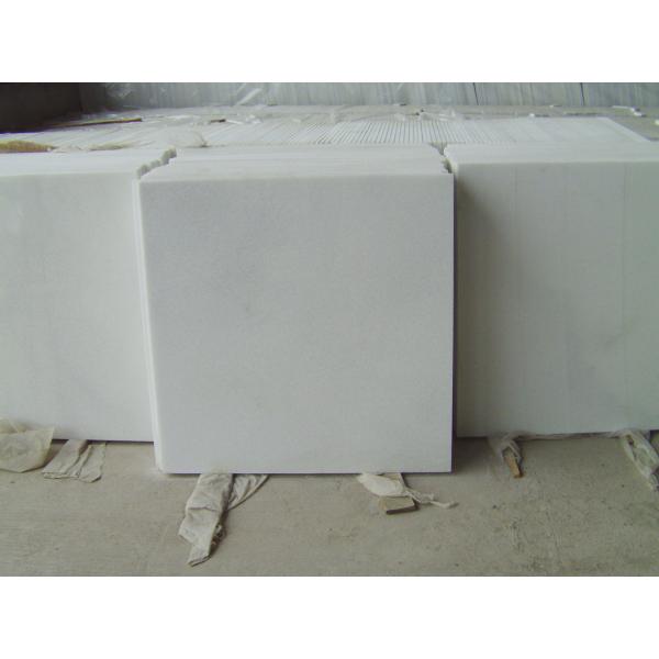 Crystal White Marble Bathroom Countertops , Marble Stone Flooring Environmentally Friendly