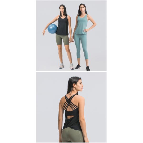Cross Back Women Tank Top High Impact Bra Loost Fit Lightweight