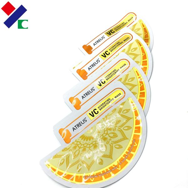 0.1mm Thickness Heat Seal Packaging Bags Matte Finish Mask Shaped Pouch