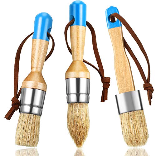 Chalk And Wax Paint Brushes Bristle Stencil Brushes For Wood Furniture Home Decor