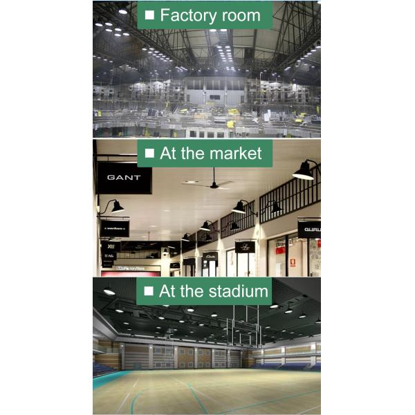 220V Dimmable Industrial High Bay LED Lighting Fixture Cold White 2 Year Warranty