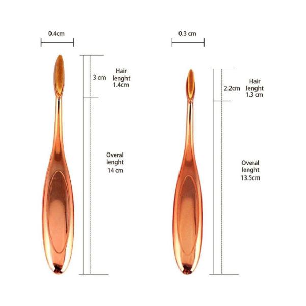 Toothbrush Shaped Full Makeup Brush Set Plastic Handle For Foundation Makeup