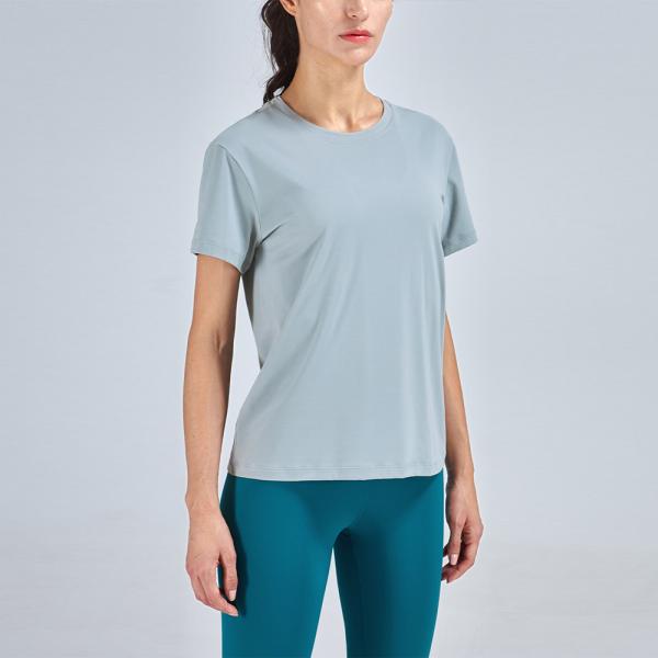 Short Sleeve Mesh Patchwork Shirts Breathable Crew Collar Workout T Shirts