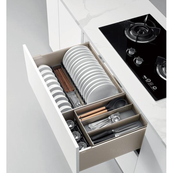 Регулируемая из нержавеющей стали вытягиваемая корзина для кухонных шкафов