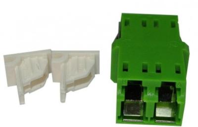 Green Lc Duplex Adapter , Optical Cable Adapter With 100% Optical Performance Inspection