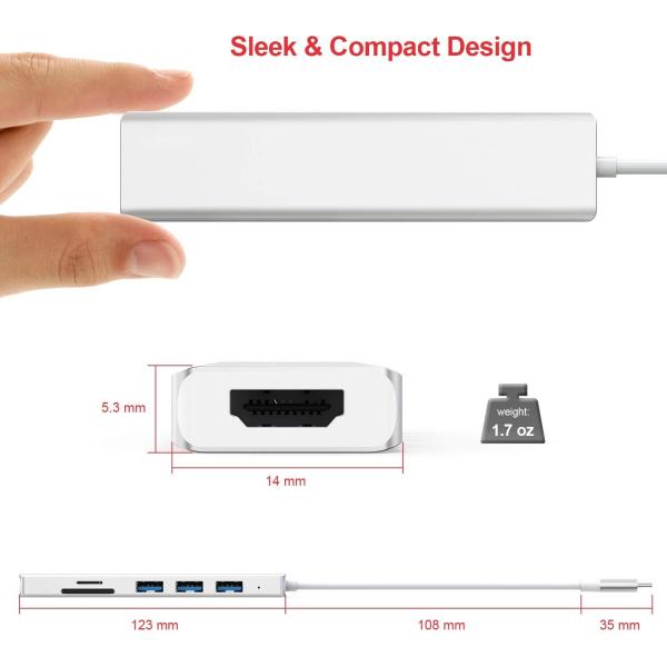 Integrated USB C Hub 10gbps HDMI USB A Card Reader  Data Transfer Speed