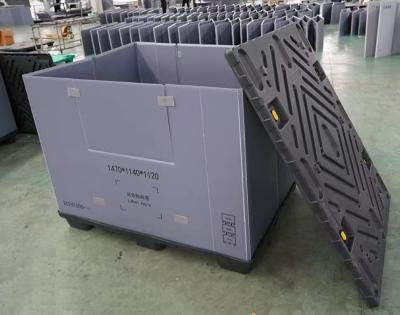 Waterproof Plastic Pallet Box Customized Collapsible Pallet Box 1200*1000*1000mm With Lid And Base