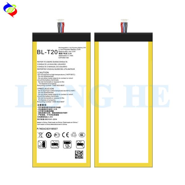 Bateria de polímero recarregável BL-T20 4650mAh para LG G Pad X 8.0 V521 de alta capacidade