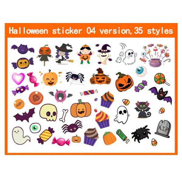 ODM Adhesive Halloween Window Vinyl Kiss Cut Stickers Printing
