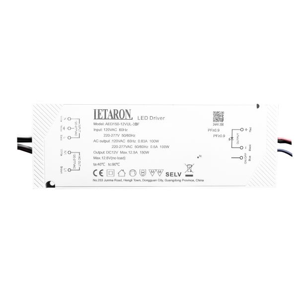 Letaron 150W 12V/24V Global LED Driver Class II Protection Power Supply for Mirror Light