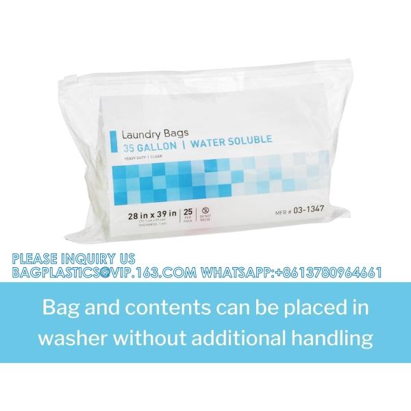 Polyvinyl Alcohol Film, Hot Water Soluble Bags Soluble Hamper Liners dissolvable laundry bags