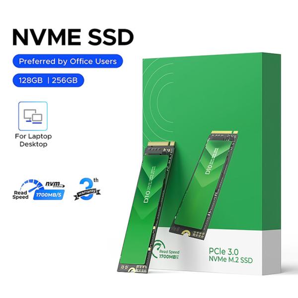 Interface PCIe 3.0 SSD de alta velocidade com NVMe M.2 SSD de 128 GB