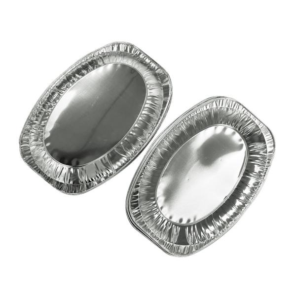 Grand récipient de torréfaction de qualité alimentaire à usage unique en aluminium ovale plateau de dinde pour BBQ