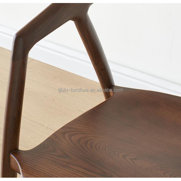 Mail Packing Dining Chair Design for Restaurant Hotel Furniture Solid Wood Modern Walnut Color Size W57*D53*H77CM