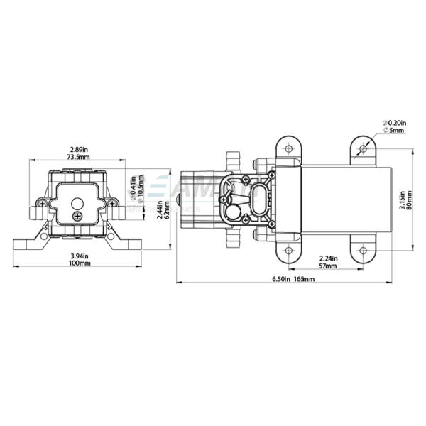 12v Self Priming Bilge Pump For Swimming Pool Boat Sprayer Pressure Washing